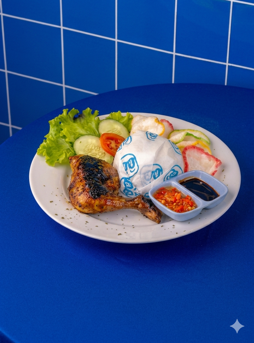 Ayam Djontor Bloom Coffee & Place dengan ayam berbumbu pedas dan gurih yang menggugah selera