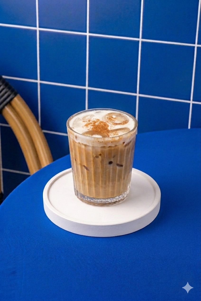 Blooming Palm Sugar Latte Bloom Coffee & Place dengan perpaduan espresso, susu creamy, dan gula aren