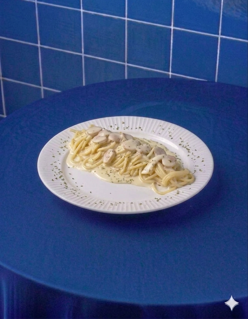Carbonara Bloom Coffee & Place dengan pasta creamy dan cita rasa gurih yang kaya