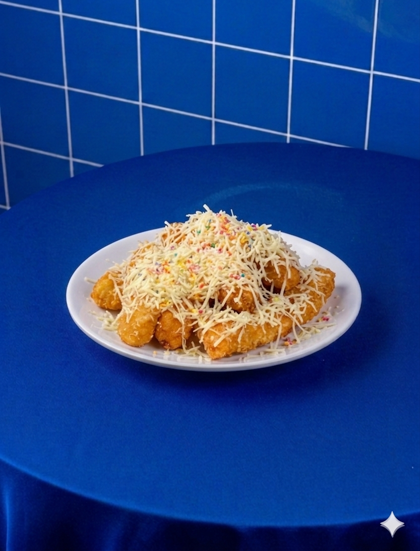 Cheesy Banana Bloom Coffee & Place dengan perpaduan pisang manis dan keju yang gurih