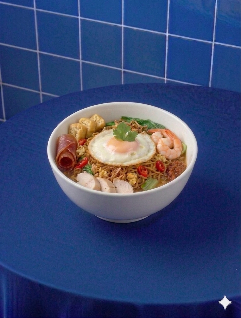 Mie Goreng atau Mie Rebus Special Bloom Coffee & Place dengan topping spesial yang lebih lengkap