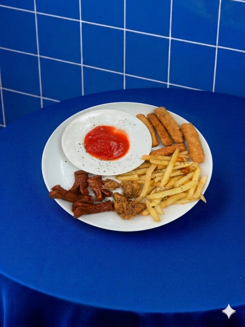 Mix Platter Bloom Coffee & Place berisi aneka camilan gurih yang cocok dinikmati bersama