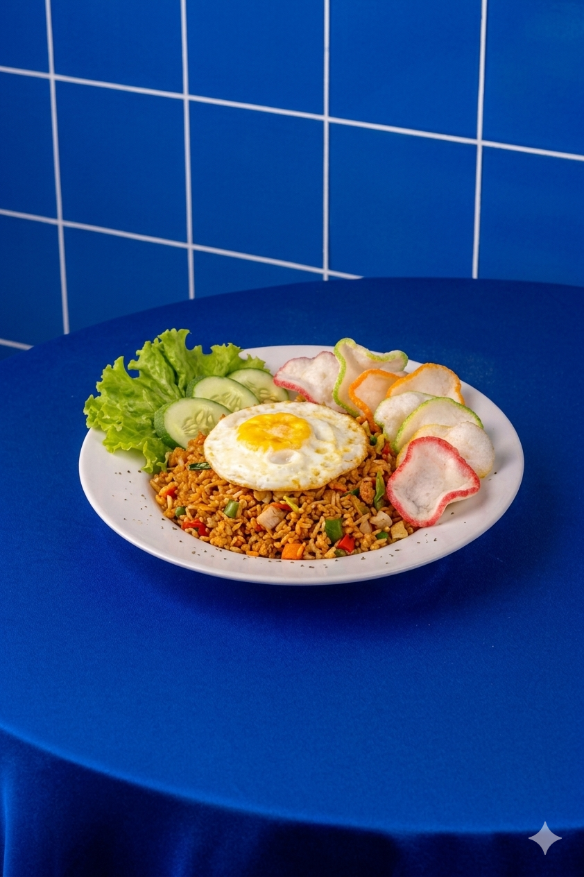 Nasi Goreng Special Bloom Coffee & Place dengan cita rasa gurih dan topping yang lengkap